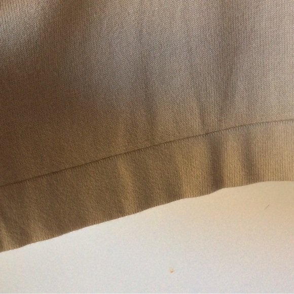 Linea Louis Dell Olio Knit Dress Gold Beaded Neck Short Sleeves - Picture 7 of 11